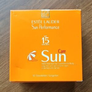 NIB Estee Lauder Sun Performance Sun Care Towelettes SPF 15 10 Individually Seal